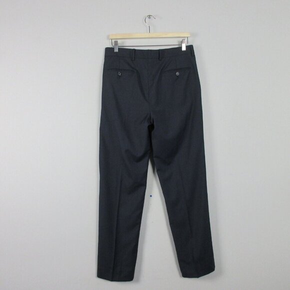 Angelico Viapiana Suit 100% Wool Men Size 48 Black Single Breasted Business 790 - Picture 11 of 15